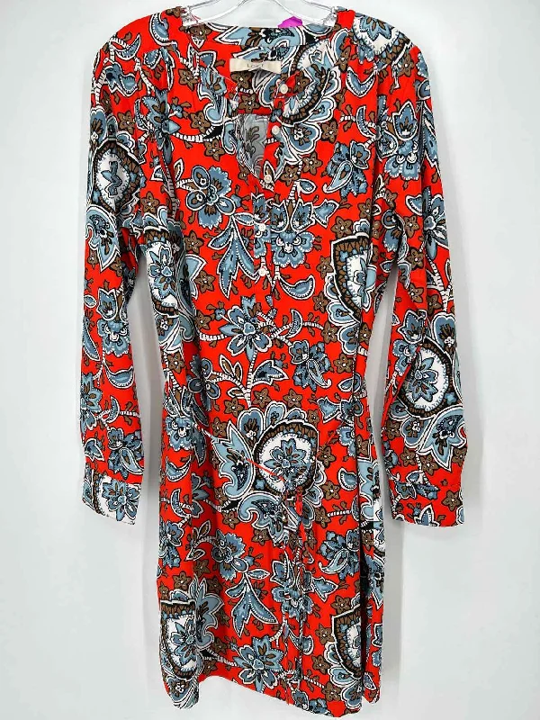Loft Size M Red Print Dress
