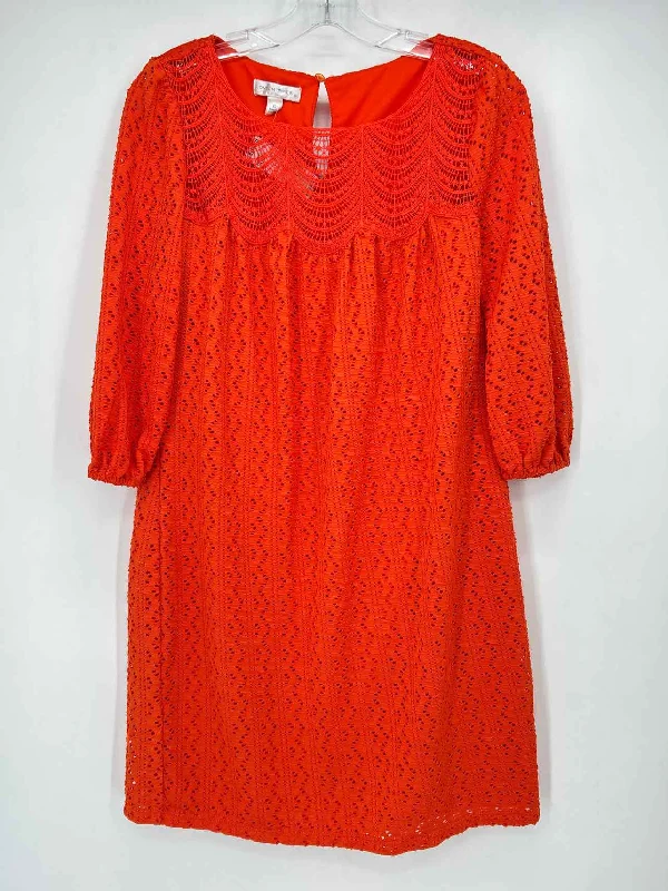 London Times Size 6 Orange Dress