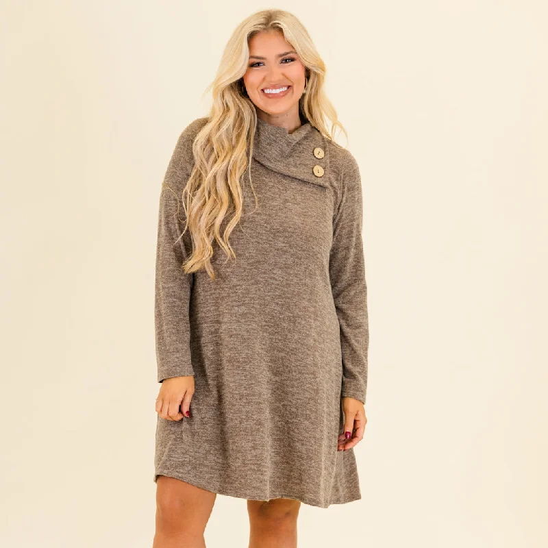 Lose My Breath Dress, Mocha
