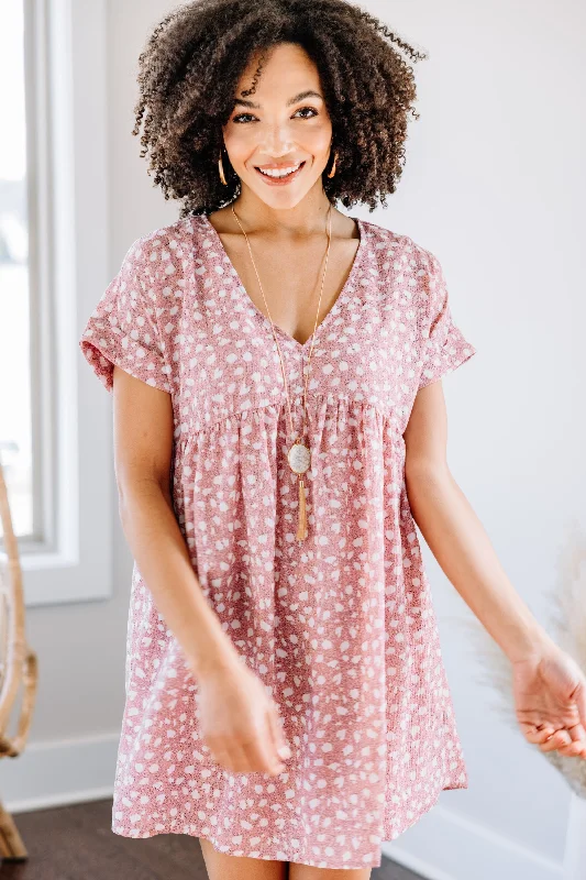 Match Your Energy Blush Pink Spotted Dress