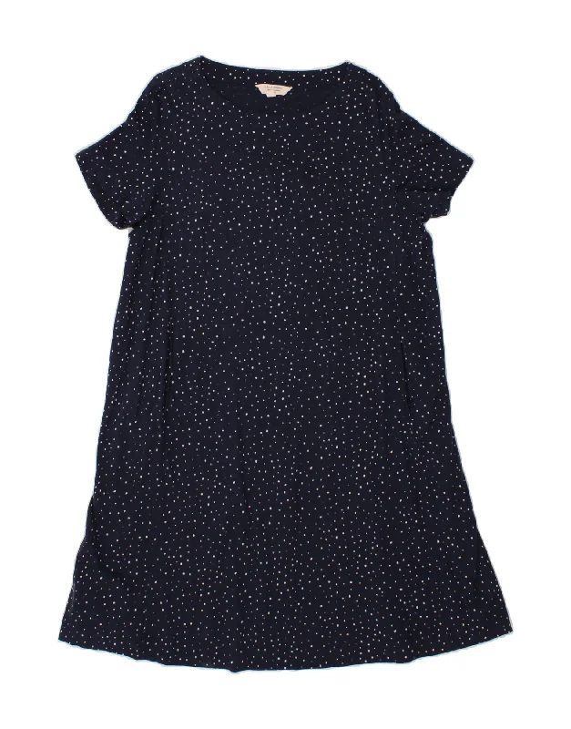 SEASALT CORNWALL Womens Petite A-Line Dress UK 16 large Navy Blue Spotted