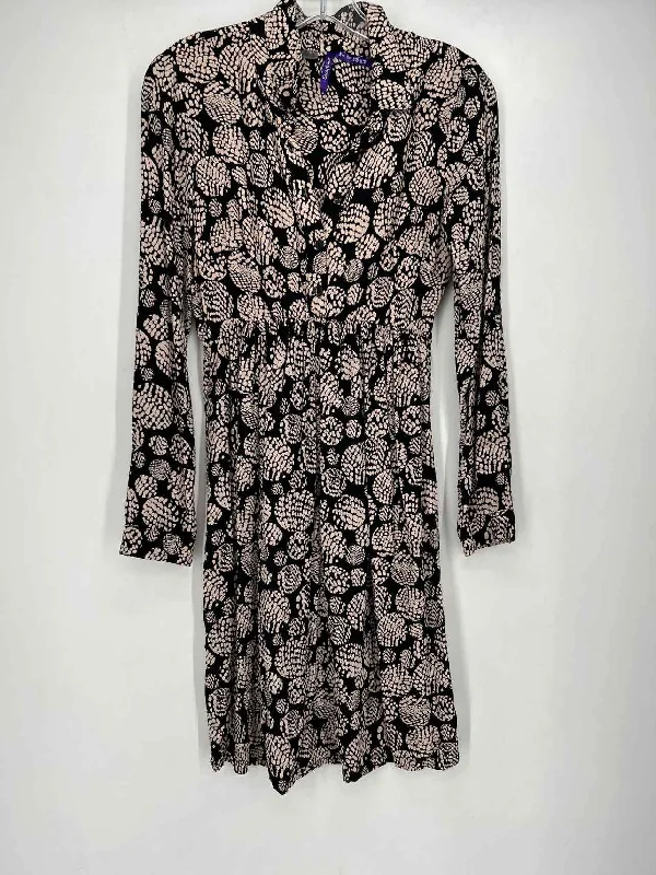 Seraphine Size 2 Black Print Dress