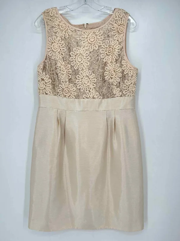 Tahari Size 12 Cream Dress