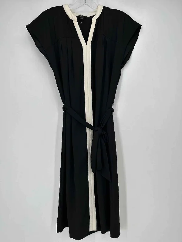 Talbots Size 4 Black with White Trim Dress