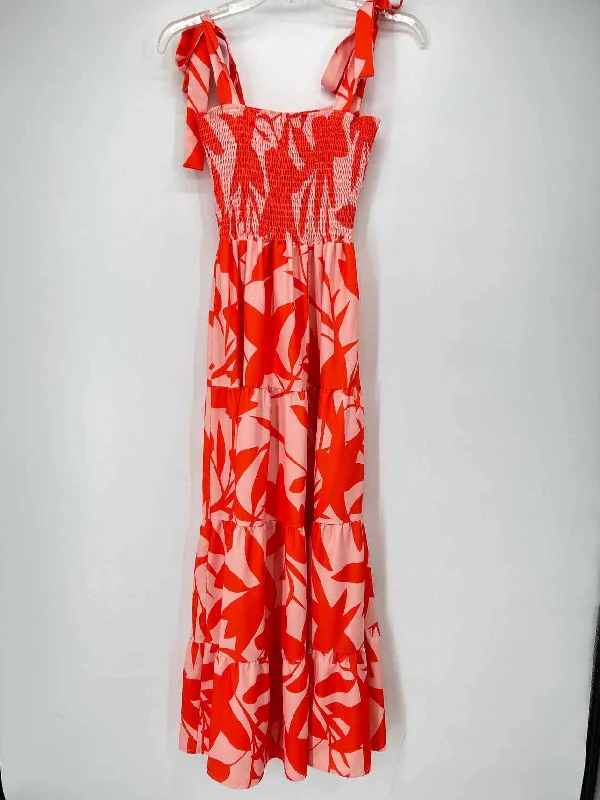 To My Lovers Size M Orange Print Dress