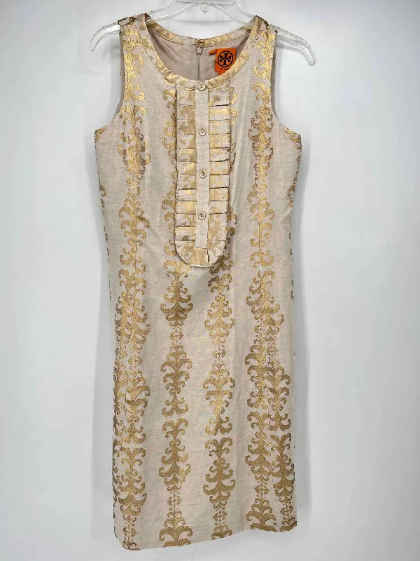 Tory Burch Size 6 Gold Dress