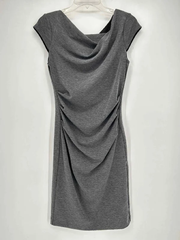 White House Black Market Size 4 Charcoal Dress
