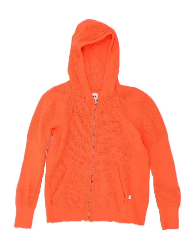 CONVERSE Womens Zip Hoodie Sweater UK 18 XL Orange Polyester