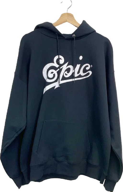 Hanes Black Epic Logo Hoodie UK L