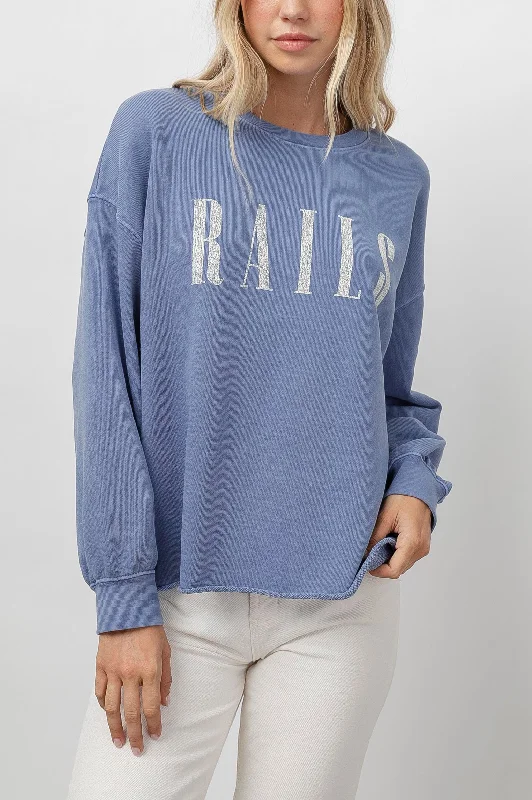 RAILS SIGNATURE SWEATSHIRT - WASHED INDIGO RAILS