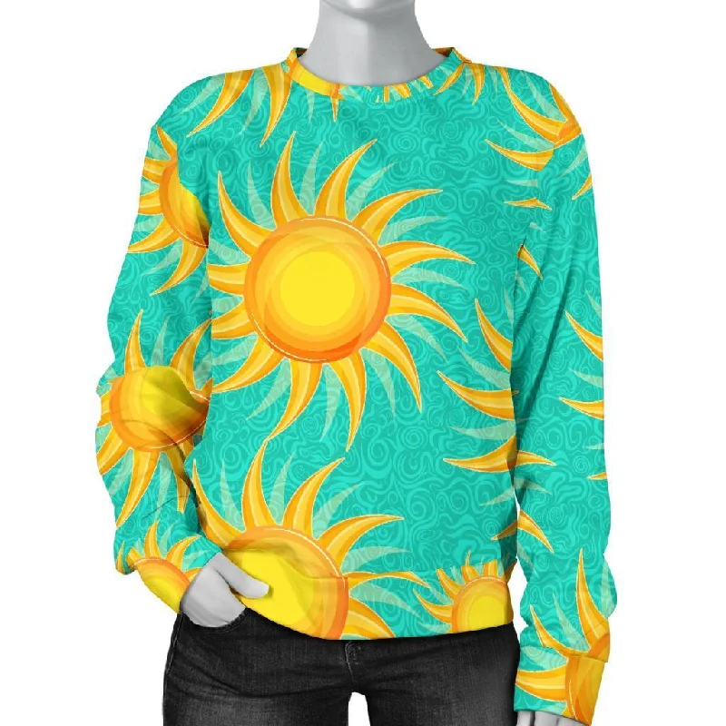 Sun Pattern Print Women's Sweatshirt