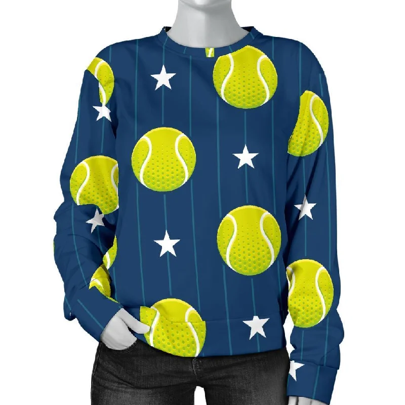 Tennis Pattern Print Women's Sweatshirt