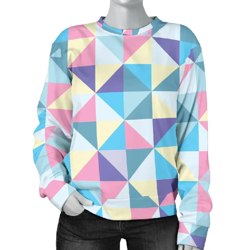 Triangle Print Pattern Women's Sweatshirt