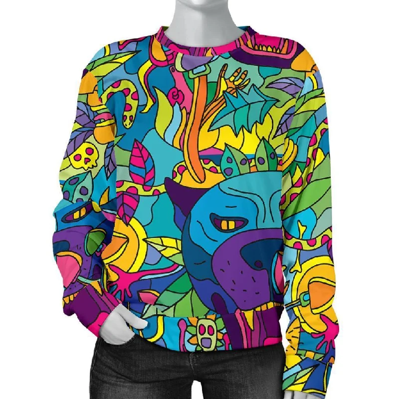 Trippy Pattern Print Women's Sweatshirt