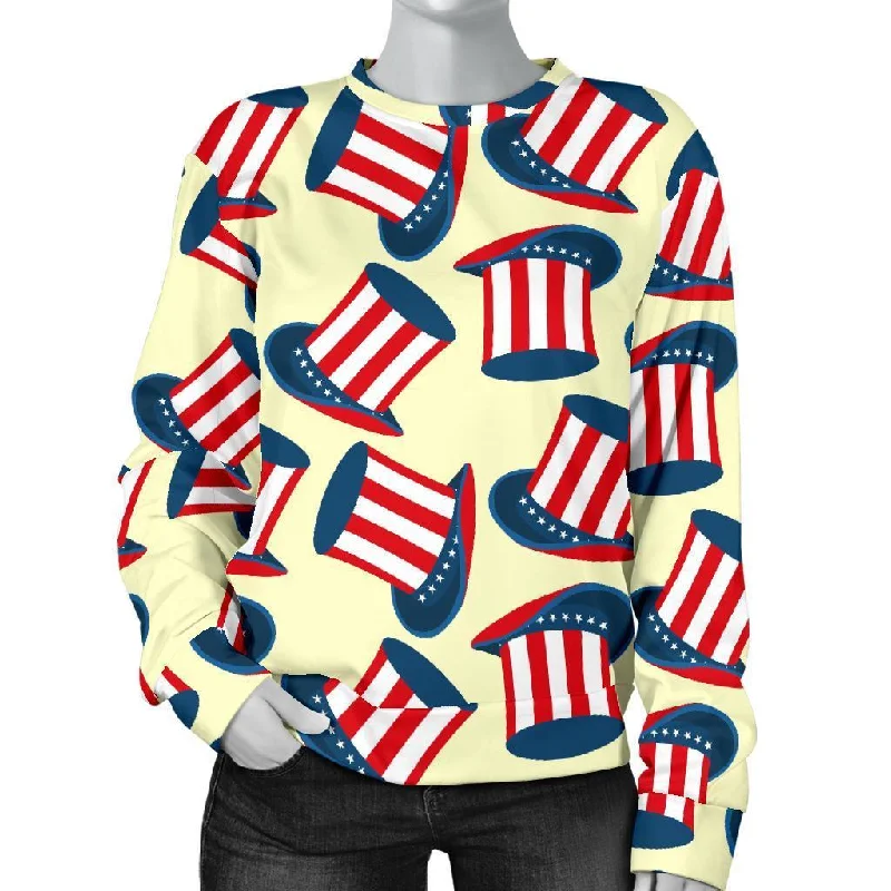 Uncle Sam Print Pattern Women's Sweatshirt