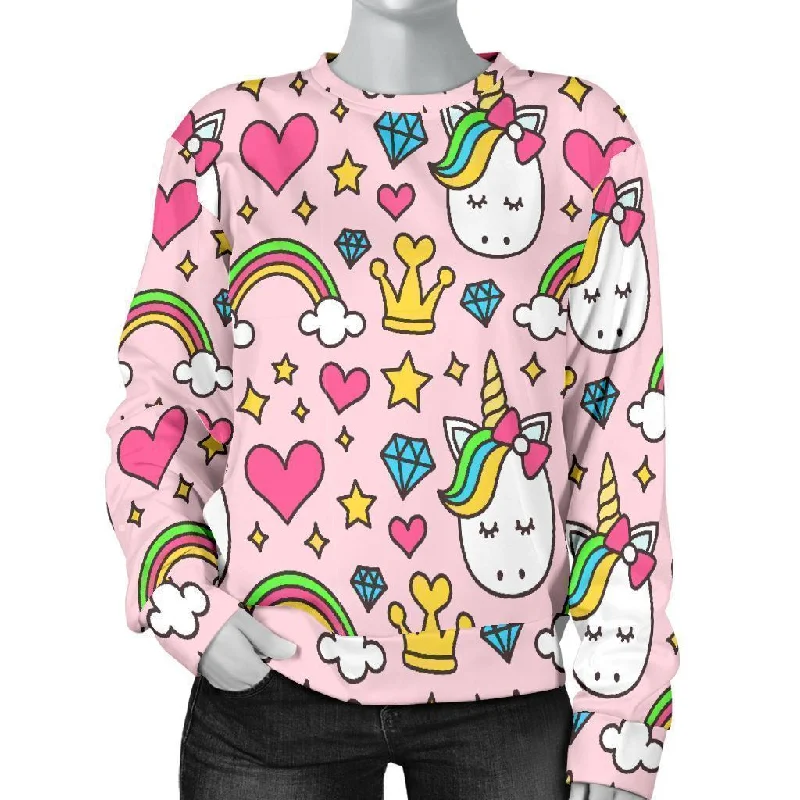 Unicorn Pattern Print Women's Sweatshirt