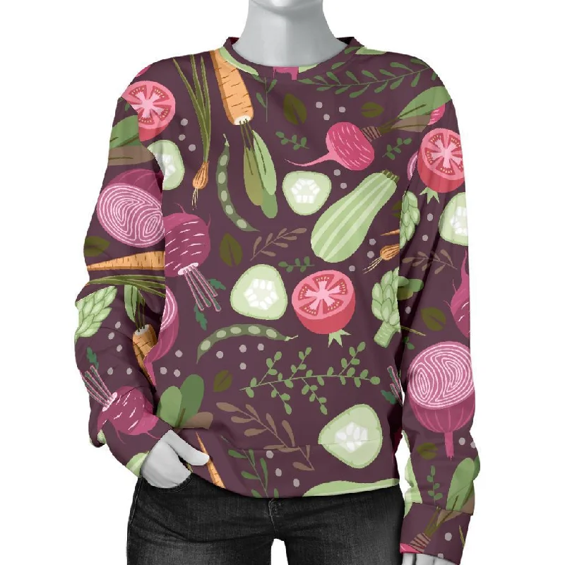 Vegan Print Pattern Women's Sweatshirt