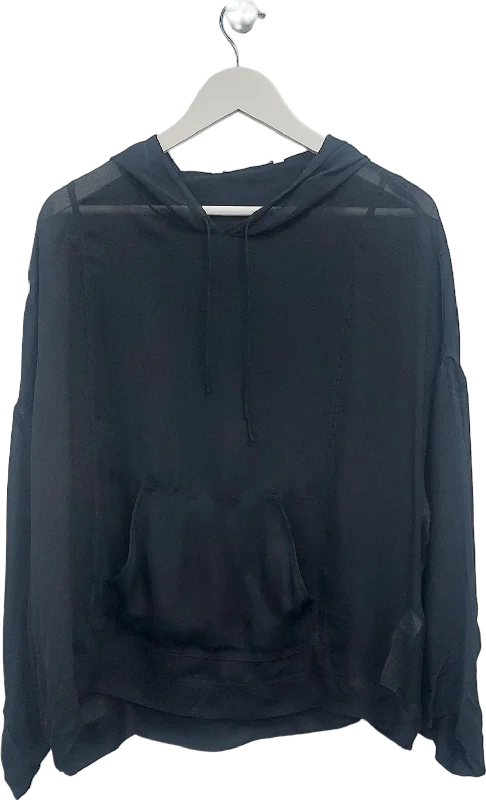 ZARA Black Sheer Hoodie UK XS/S