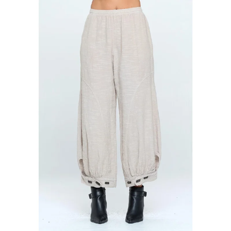 Focus Fashion Harem Cotton Slub Flax Pants (Women's)