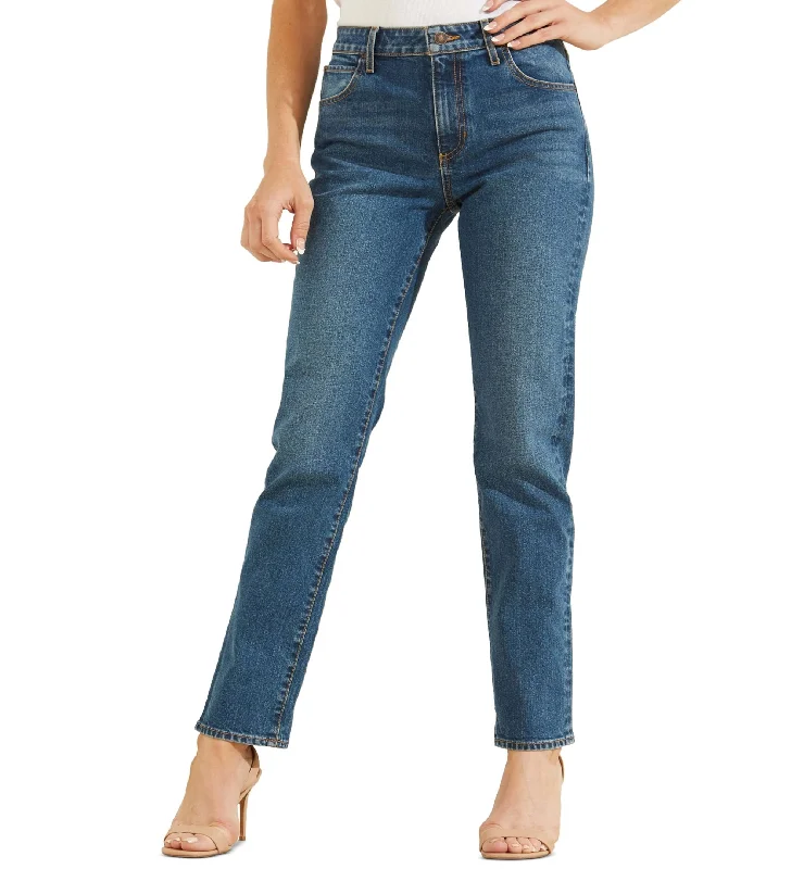 Guess Womens Slim Straight Leg Jeans