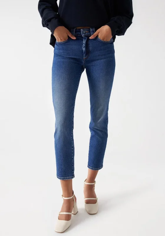 Salsa Destiny Push Up Cropped Slim Jeans, Blue