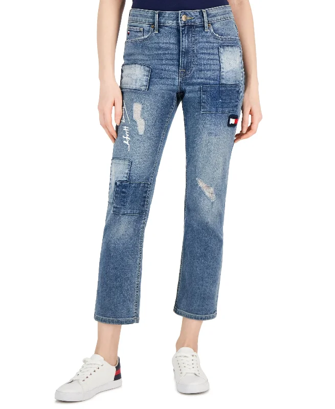 Women's Patchwork Tribeca Ankle Jeans