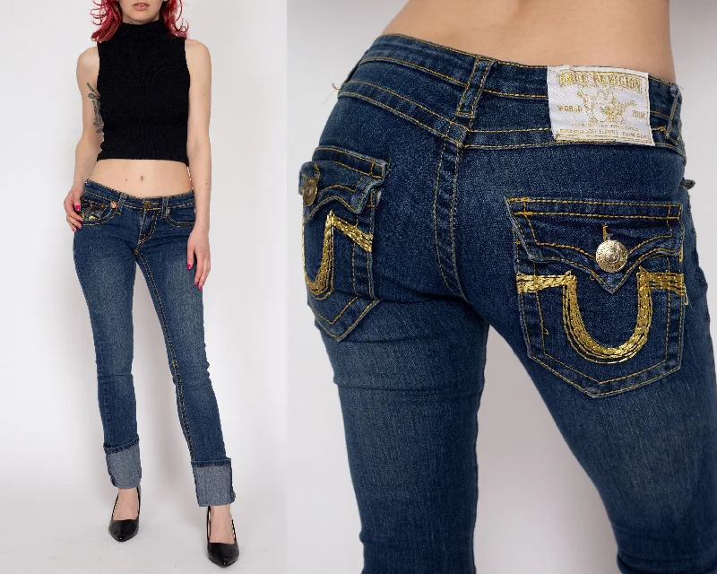 XXS Y2K True Religion Joey Super T Low Rise Jeans