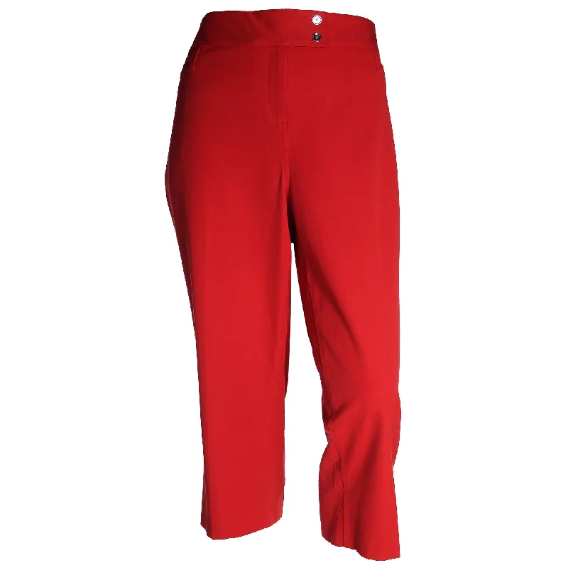 Alfani Red Tummy Slimming Straight Leg Capri Pants Plus Size