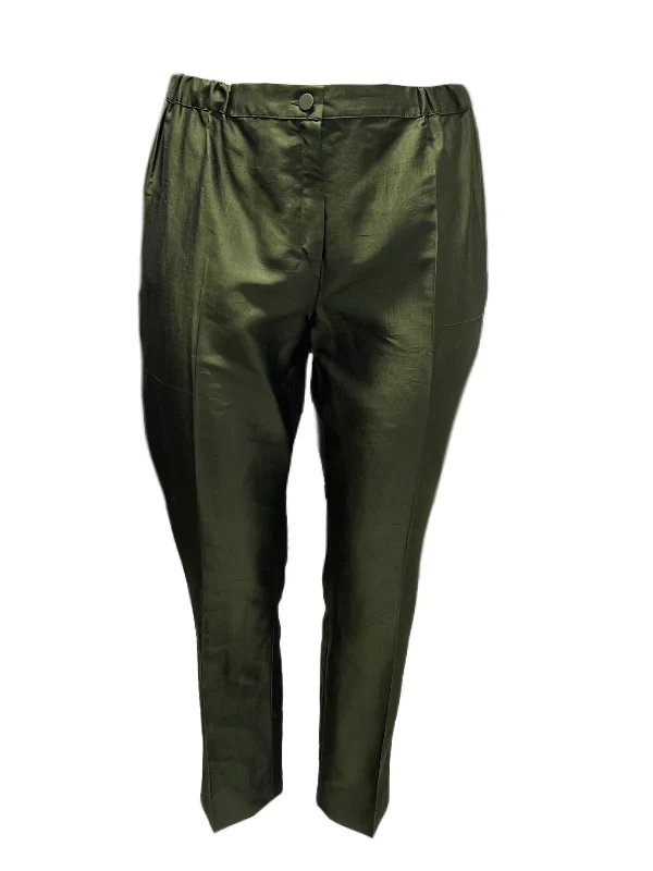 Marina Rinaldi Women's Green Rialto Straight Leg Pants NWT