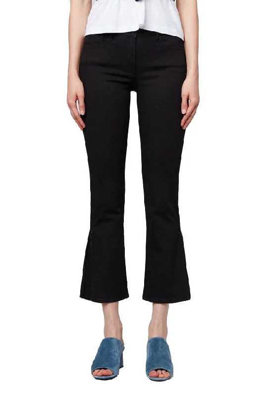 3 X 1 Women's W25 Midway Gusset Zipper Black Jeans Stylish High-Waist Jeans