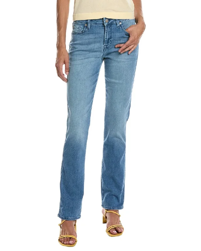 7 For All Mankind Kimmie Form Fitted Slim Evolution Straight Jean Trendy Paperbag Waist Jeans