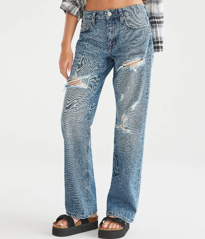 Aeropostale '90S Low-Rise Baggy Jean Trendy Colored Denim Jeans