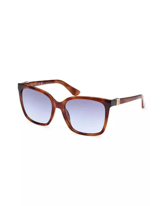 Guess Jeans Guess GU7694 Womens Square Sunglasses Havana Fashionable Button-Front Jeans Guess Jeans Guess GU7694 Womens Square Sunglasses Havana Fashionable Button-Front Jeans