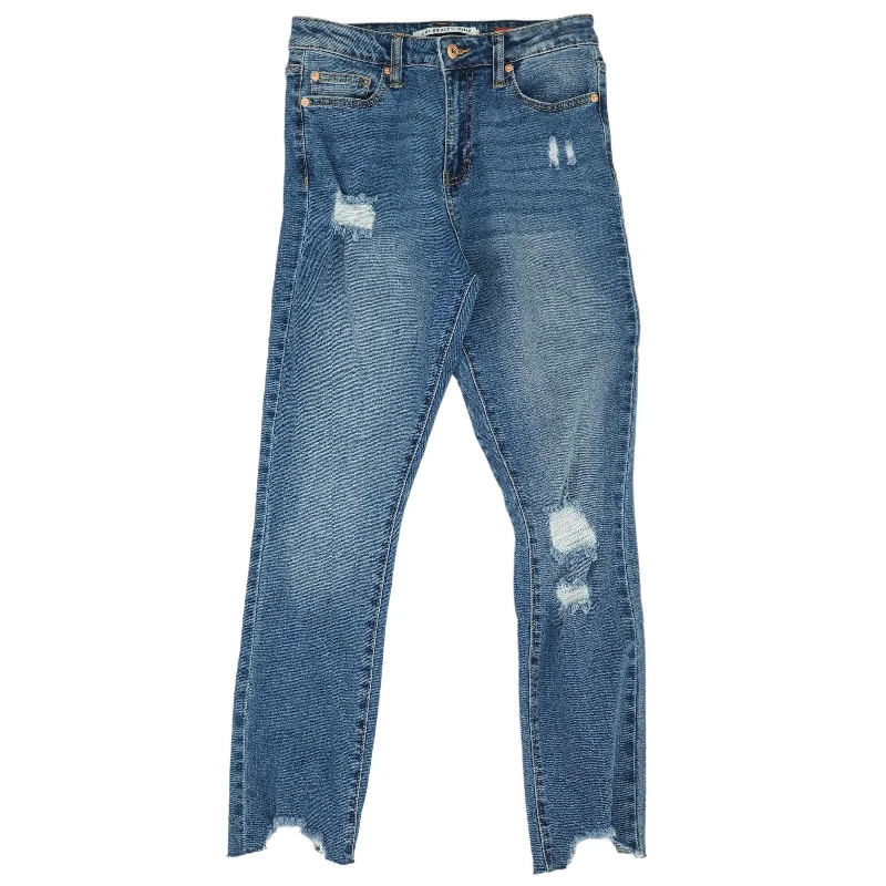 Blue Solid High Rise Skinny Leg Jeans Stylish Acid-Wash Jeans