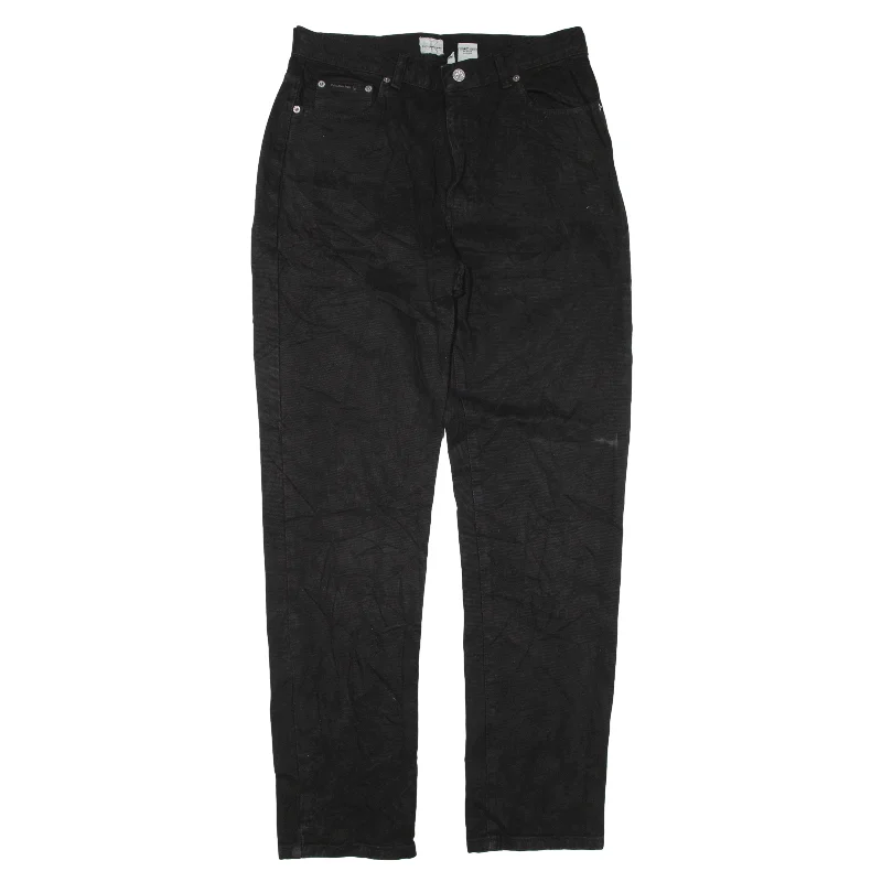 CALVIN KLEIN Jeans Black Denim Regular Tapered Womens W30 L31 Trendy Skinny Fit Jeans CALVIN KLEIN Jeans Black Denim Regular Tapered Womens W30 L31 Trendy Skinny Fit Jeans