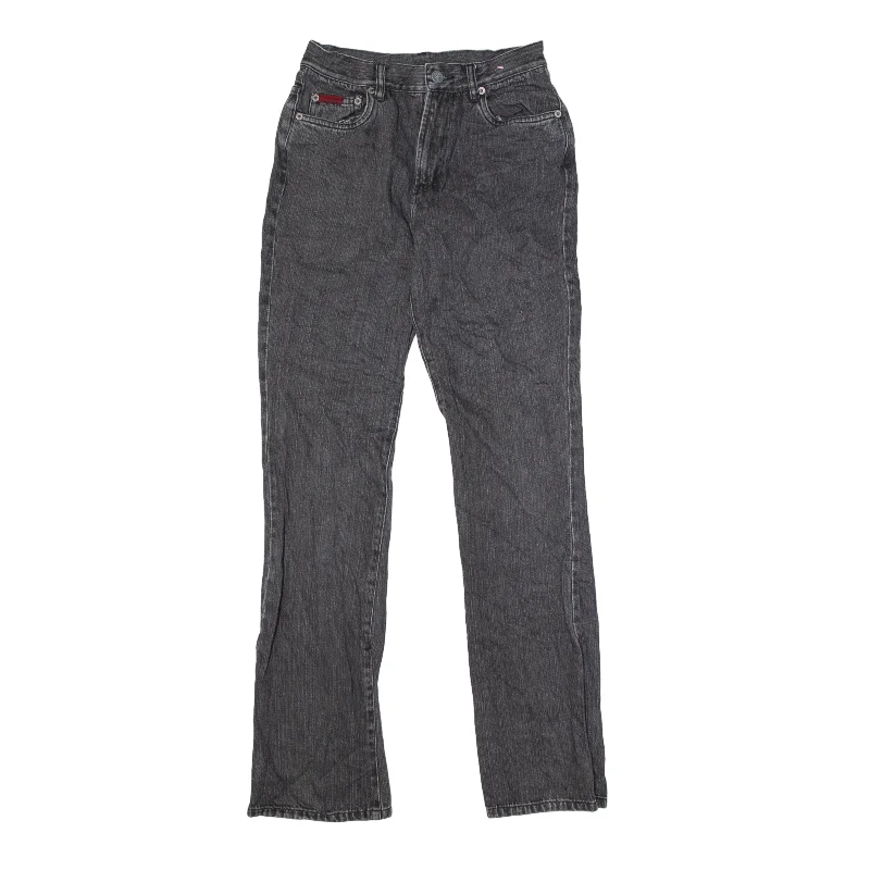CALVIN KLEIN Jeans Black Denim Slim Straight Womens W26 L31 Stylish Shredded Denim Jeans CALVIN KLEIN Jeans Black Denim Slim Straight Womens W26 L31 Stylish Shredded Denim Jeans