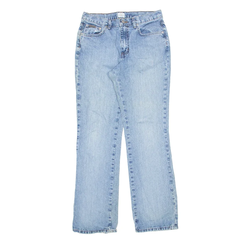 CALVIN KLEIN Jeans Blue Denim Regular Bootcut Stone Wash Womens W30 L32 Elegant Raw Hem Jeans CALVIN KLEIN Jeans Blue Denim Regular Bootcut Stone Wash Womens W30 L32 Elegant Raw Hem Jeans
