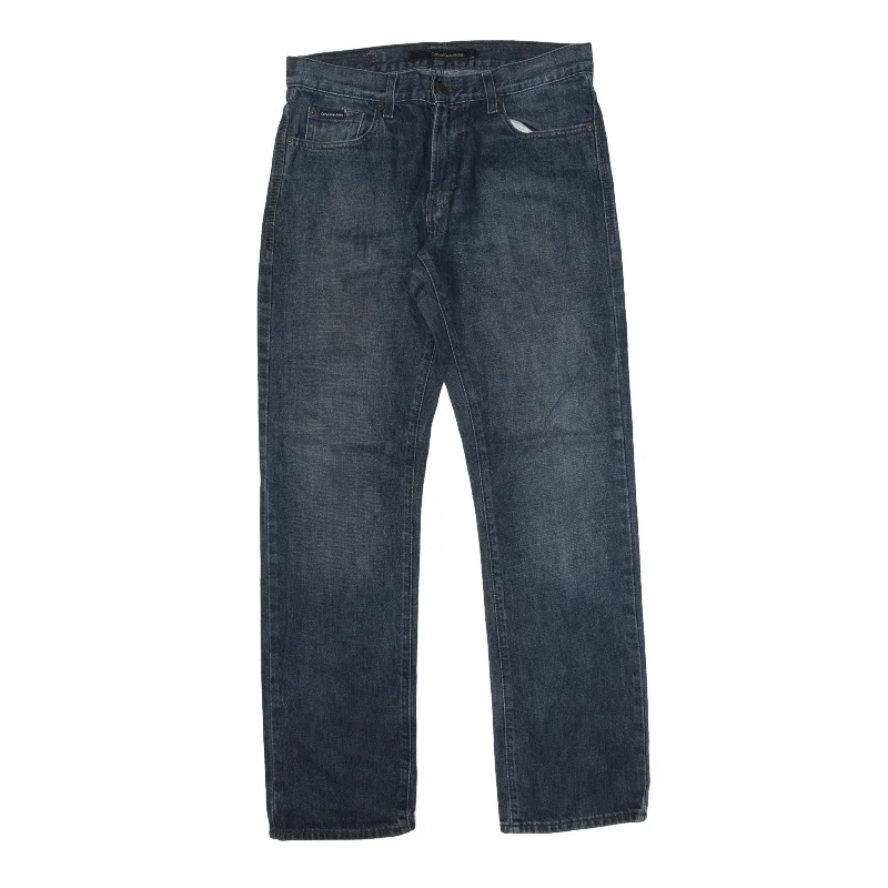CALVIN KLEIN Jeans Blue Denim Slim Straight Stone Wash Womens W30 L32 Stylish Relaxed Fit Skinny Jeans