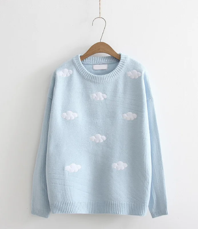 Cute cloud sweater  040 Slim Fit Regular Fit Oversized