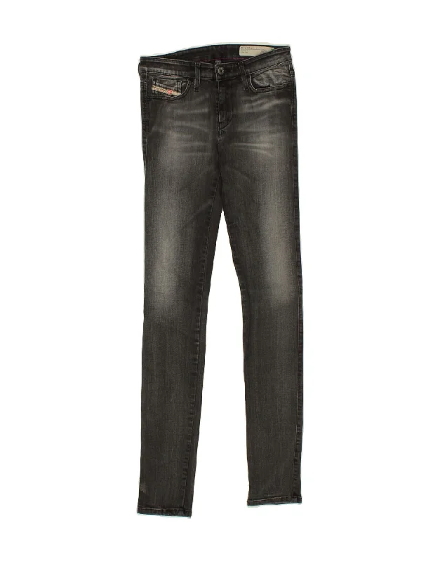 DIESEL Womens Skinzee Skinny Jeans W26 L32 Black Cotton Comfortable Full-Length Denim Jeans DIESEL Womens Skinzee Skinny Jeans W26 L32 Black Cotton Comfortable Full-Length Denim Jeans