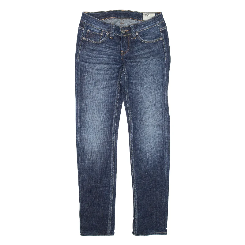 G-STAR Jeans Blue Denim Slim Tapered Womens W25 L28 Stylish Paperbag Waist Denim