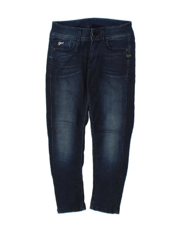 G-STAR Womens Slim Jeans W30 L27  Navy Blue Cotton Casual Skinny Fit Jeans