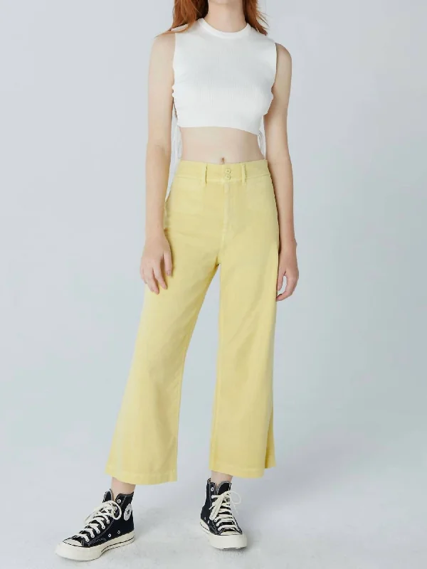 Gemma Jeans In Citrine Trendy Wide-Legged High-Waist Jeans
