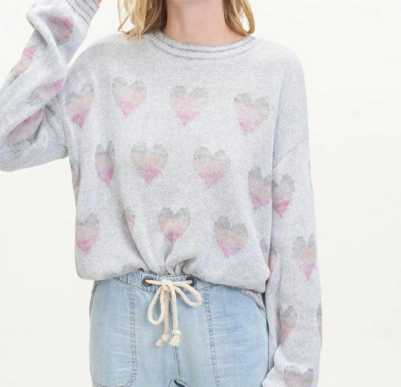 Gracie Instaria Sweater In Mid Heather Grey Stretchy Elastic Breathable