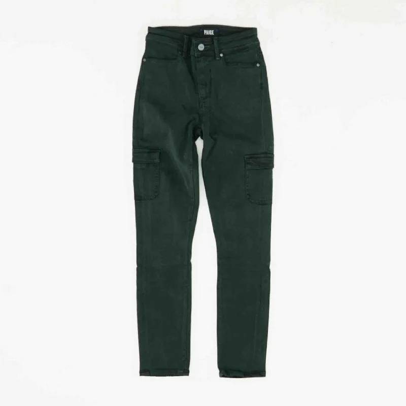 Green Solid Skinny Leg Jeans Fashionable Bootcut Jeans