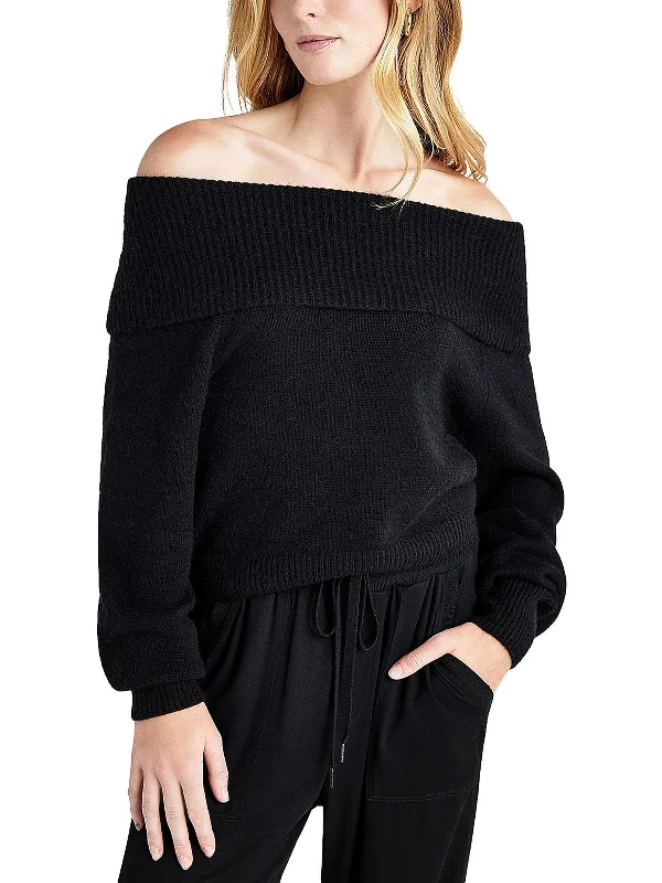 Harlow Womens Wool Blend Knit Pullover Sweater Seamless Knitted Crochet