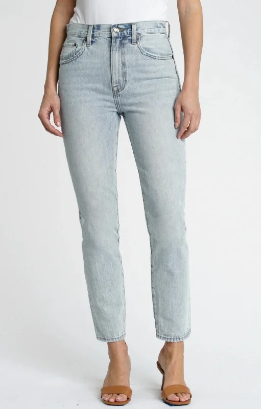 Keaton High Rise Slim Straight Jean In Blue Chic Dark-Wash Skinny Jeans