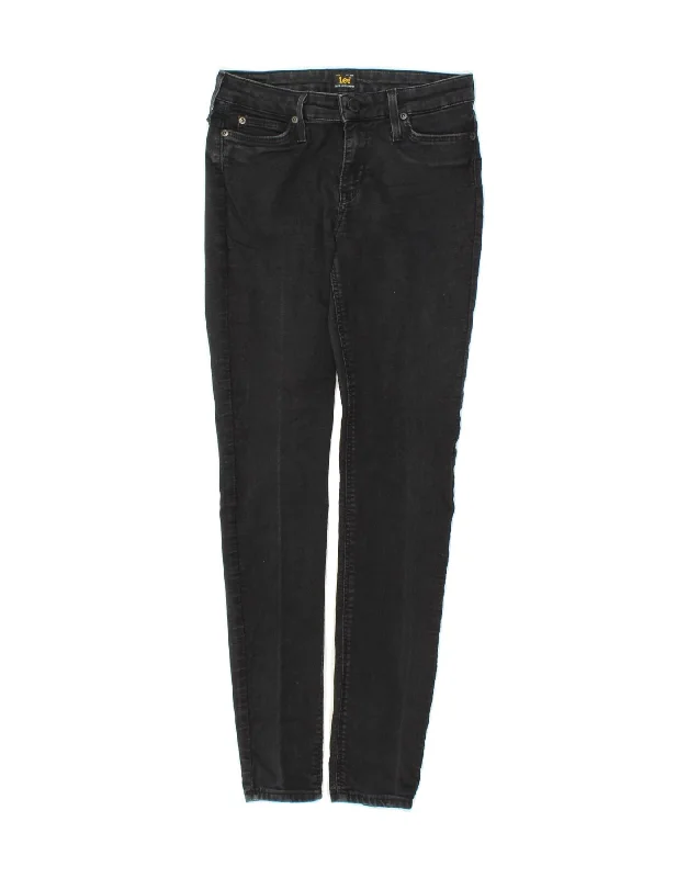LEE Womens Scarlett Skinny Jeans W29 L31  Black Cotton Stylish Plus Size Denim Jeans