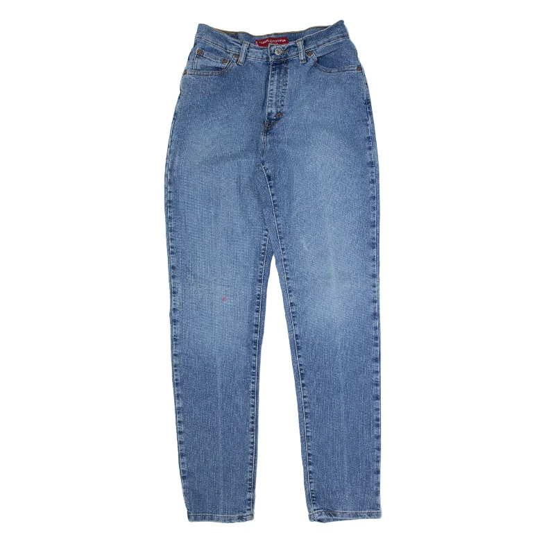 LEVI'S 512 Stretch Jeans Blue Denim Slim Straight Stone Wash Womens W26 L32 Comfortable Stretch Fit Jeans