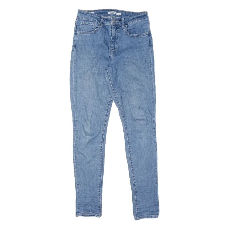 LEVI'S 721 High Rise Big E Jeans Blue Denim Slim Skinny Womens W27 L30 Fashionable Cropped Denim Jeans LEVI'S 721 High Rise Big E Jeans Blue Denim Slim Skinny Womens W27 L30 Fashionable Cropped Denim Jeans